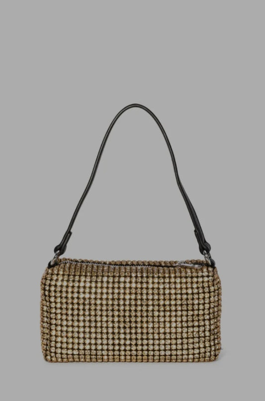 Kleine Strass Mesh Umhängetasche Handtasche